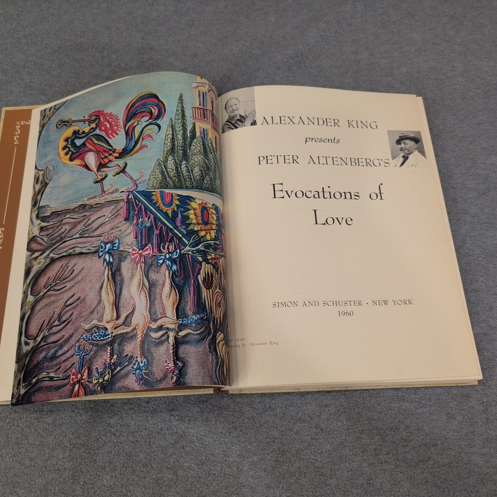 Alexander King Peter Altenberg Evocations of Love 1960 First Printing Slipcase - Picture 4 of 6